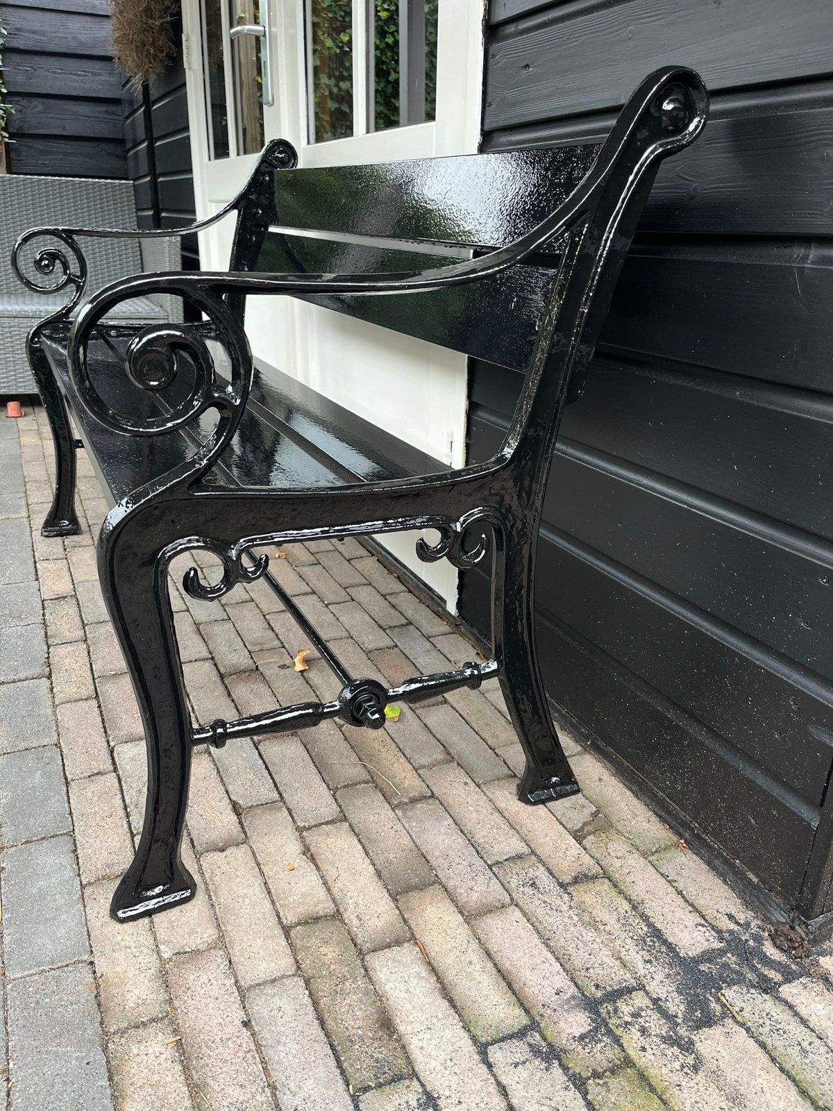 Nieuw Gietijzeren Tuinbankje Zwart - 120x82 cm, Ophalen, Nieuw, Metaal