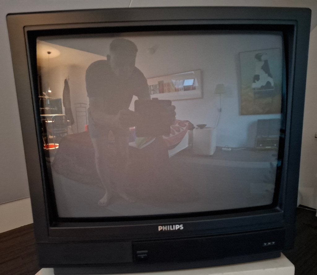 Beeldbuis TV Philips zwart, Ophalen, Gebruikt, 80 tot 100 cm, Philips