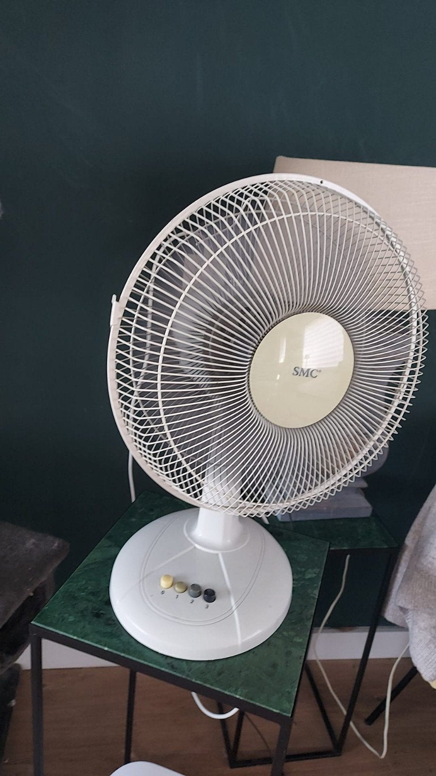 SMC Tafelventilator - Compact en Krachtig, Witgoed en Apparatuur, Ventilatoren, Ophalen, Gebruikt, Tafelventilator