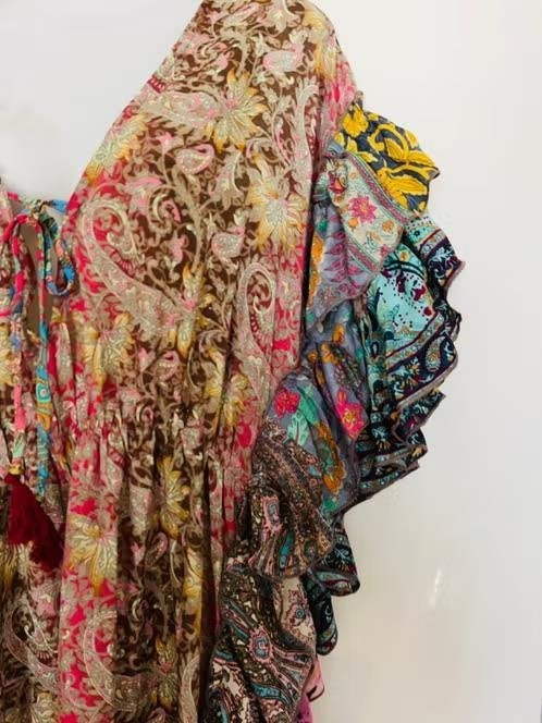 Ibiza look tuniek maat 46[v], Ophalen of Verzenden, Zo goed als nieuw, Maat 46/48 (XL) of groter, Overige kleuren