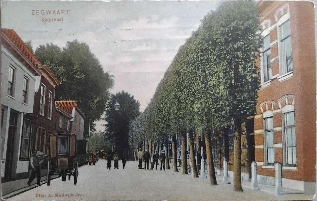 Zegwaart Dorpstraat (1910) - Zuid-Holland, Verzenden, Voor 1920, Gelopen, Zuid-Holland