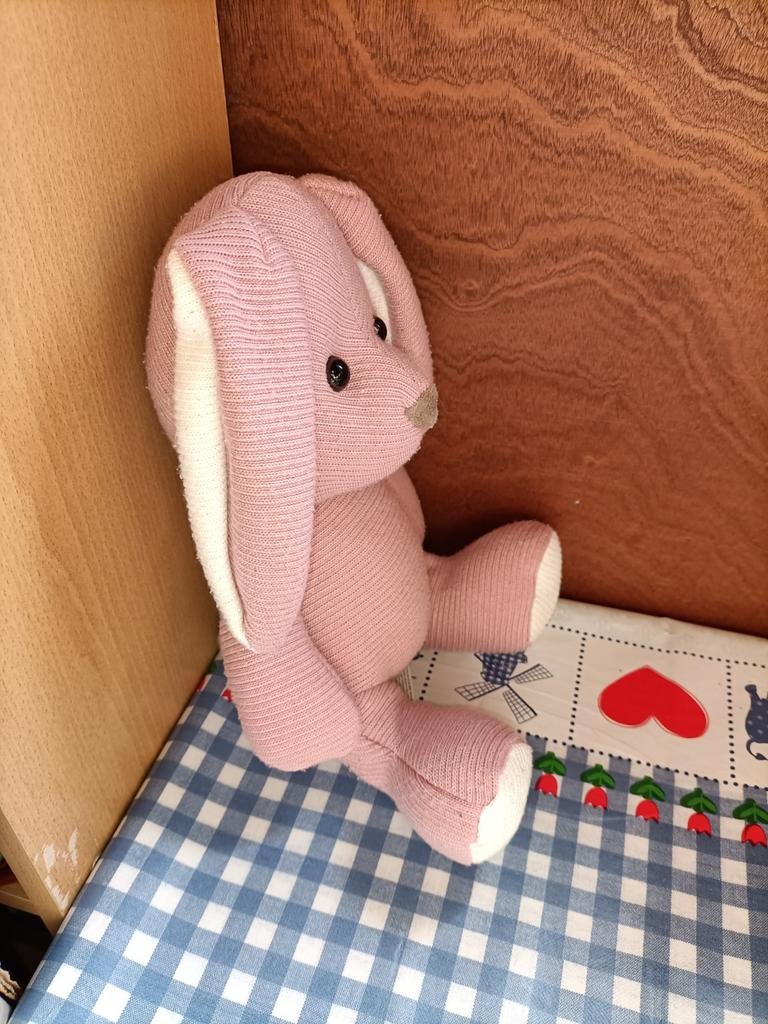 Hema roze konijn knuffel 35 cm groot, Ophalen of Verzenden, Zo goed als nieuw, Konijn