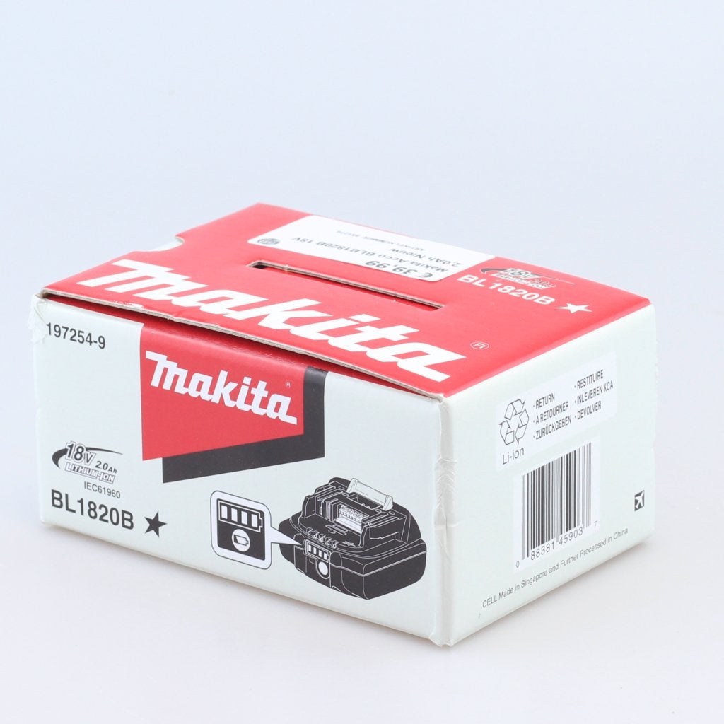 Makita Accu BLB1820B 18V 2,0Ah Nieuw, Makita, Nieuw, Support@makita.com, Makita Corporation, 3-11-8, Sumiyoshi-cho, 
Anjo, Aichi 446-8502
Japan