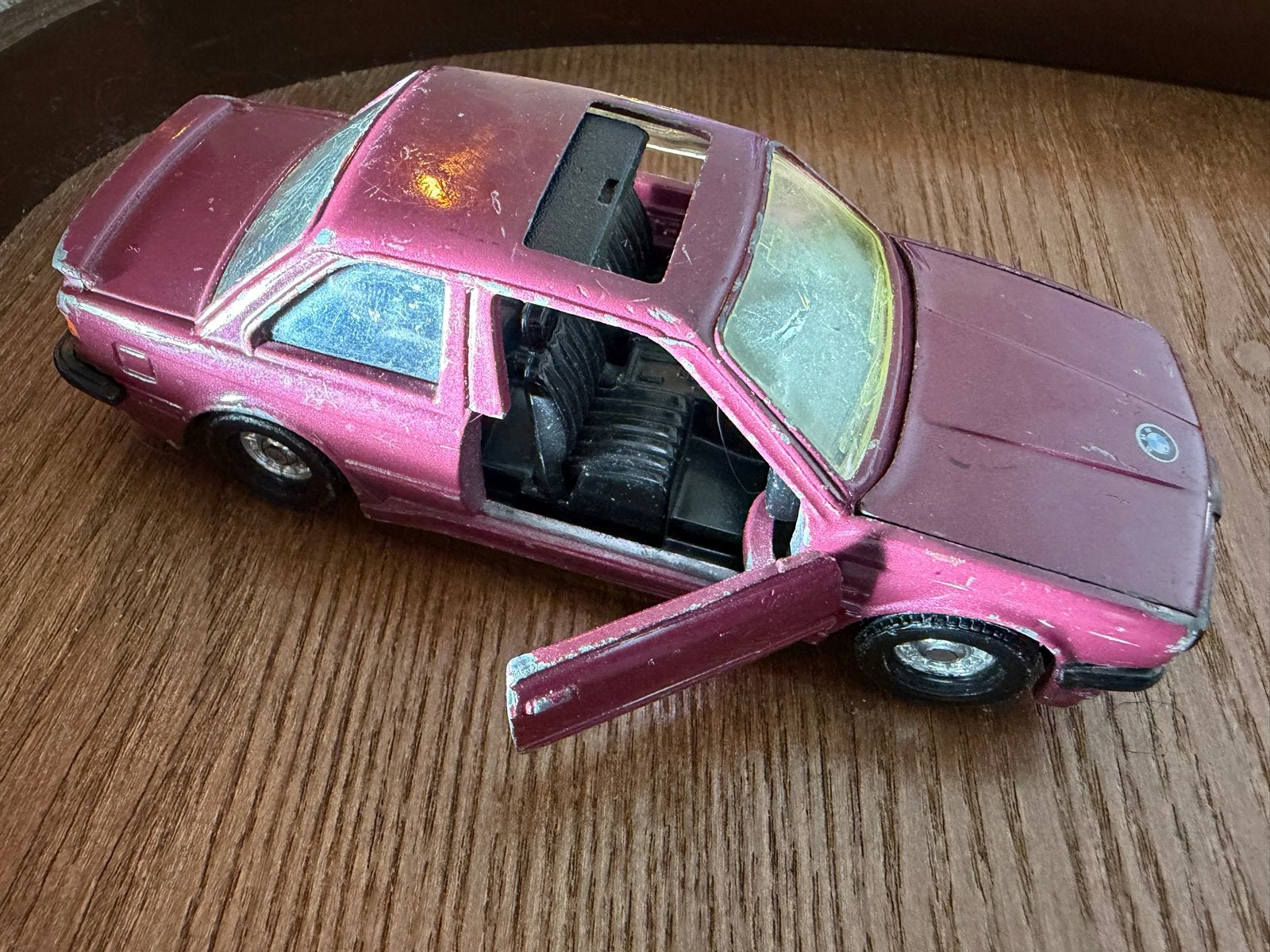 Corgi BMW 325i E30 – vintage modelauto – bordeauxrood, Ophalen of Verzenden, Gebruikt, Overige typen