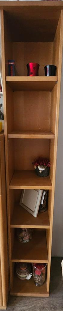 Hoge smalle grenen kast - 210x30x30 cm, Ophalen of Verzenden, Gebruikt