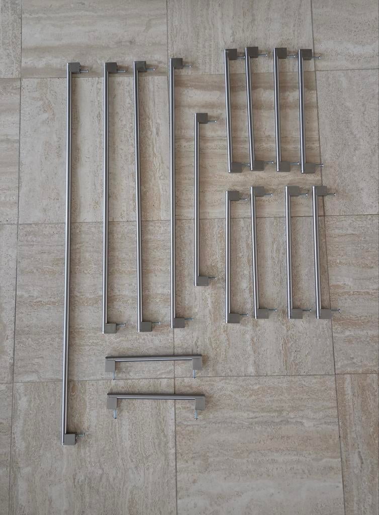 20 Rvs handgrepen keukenkastjes, Huis en Inrichting, Keuken | Keukenelementen, Ophalen, Minder dan 25 cm, Minder dan 50 cm, Minder dan 100 cm