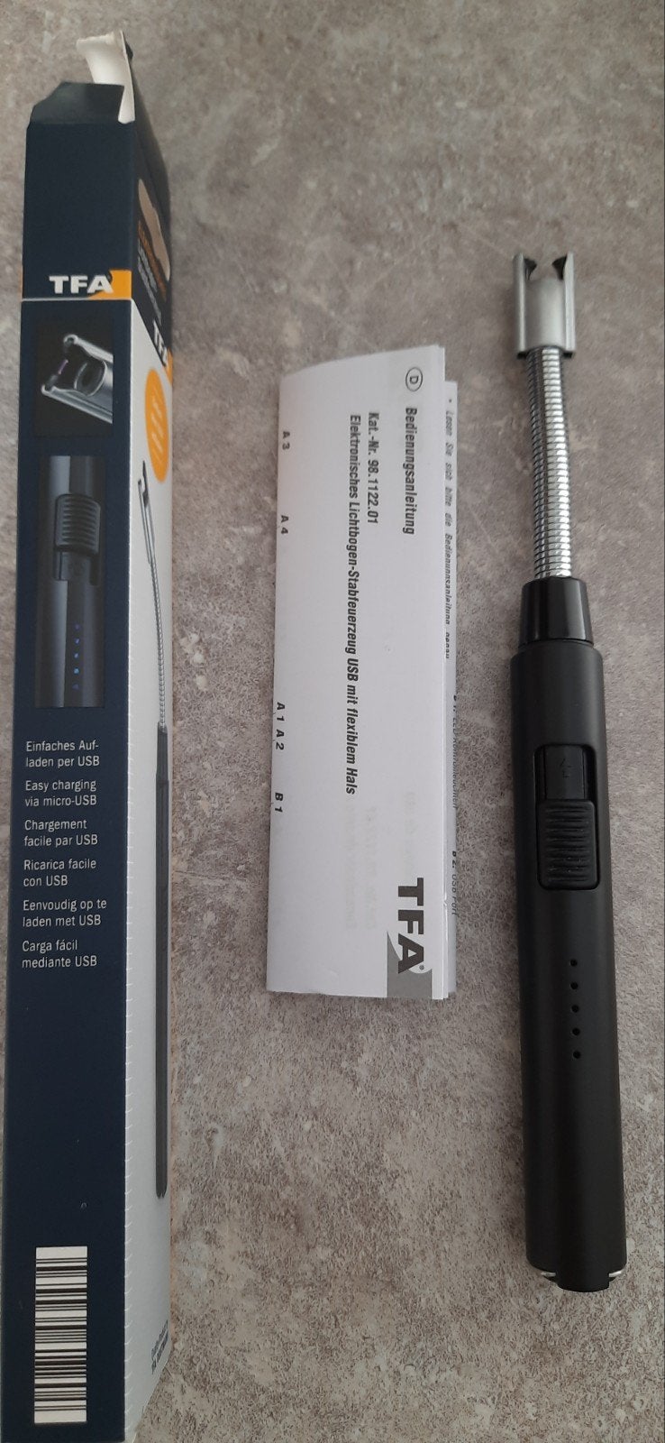Electrische lichtboog staafaansteker met flexibele hals. Usb, Ophalen of Verzenden, Nieuw, Aansteker