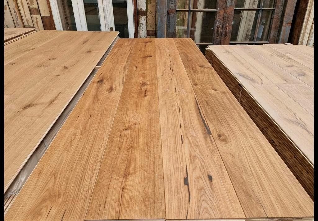 EIKEN VLOER, MULTIVLOER RUSTIEK GEOLIED 18CM BREED, Ophalen of Verzenden, Nieuw, Parket