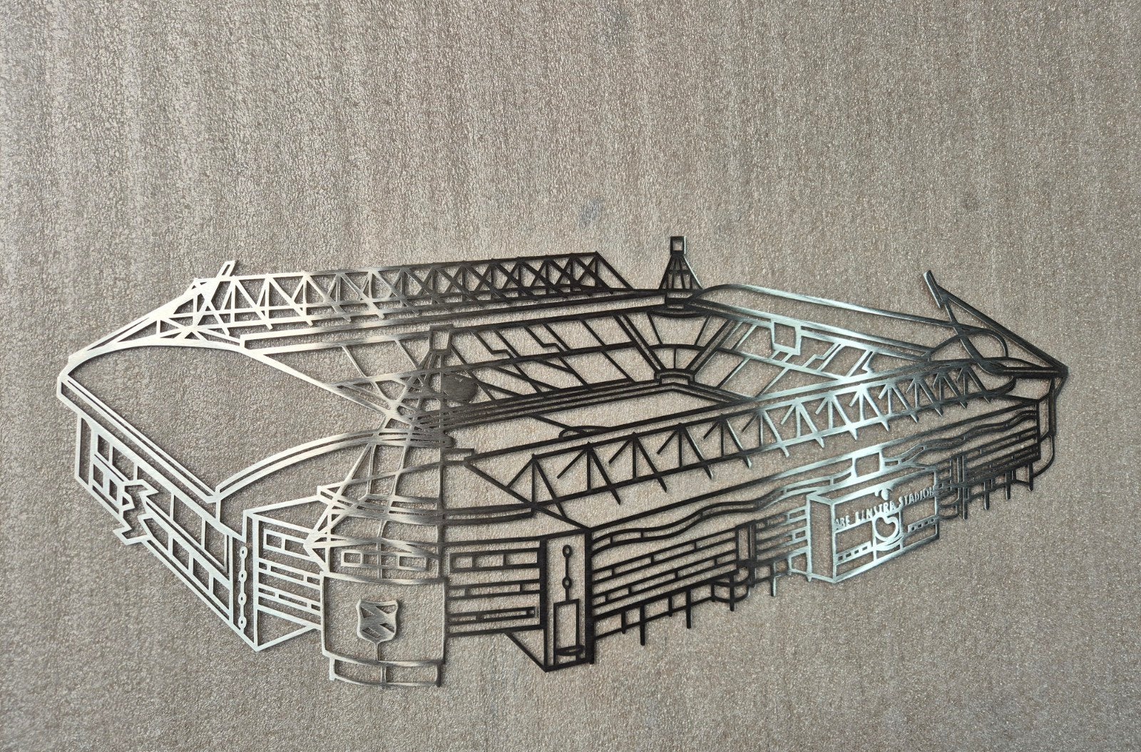 RVS SC Heerenveen Stadion wanddecoratie, Ophalen of Verzenden