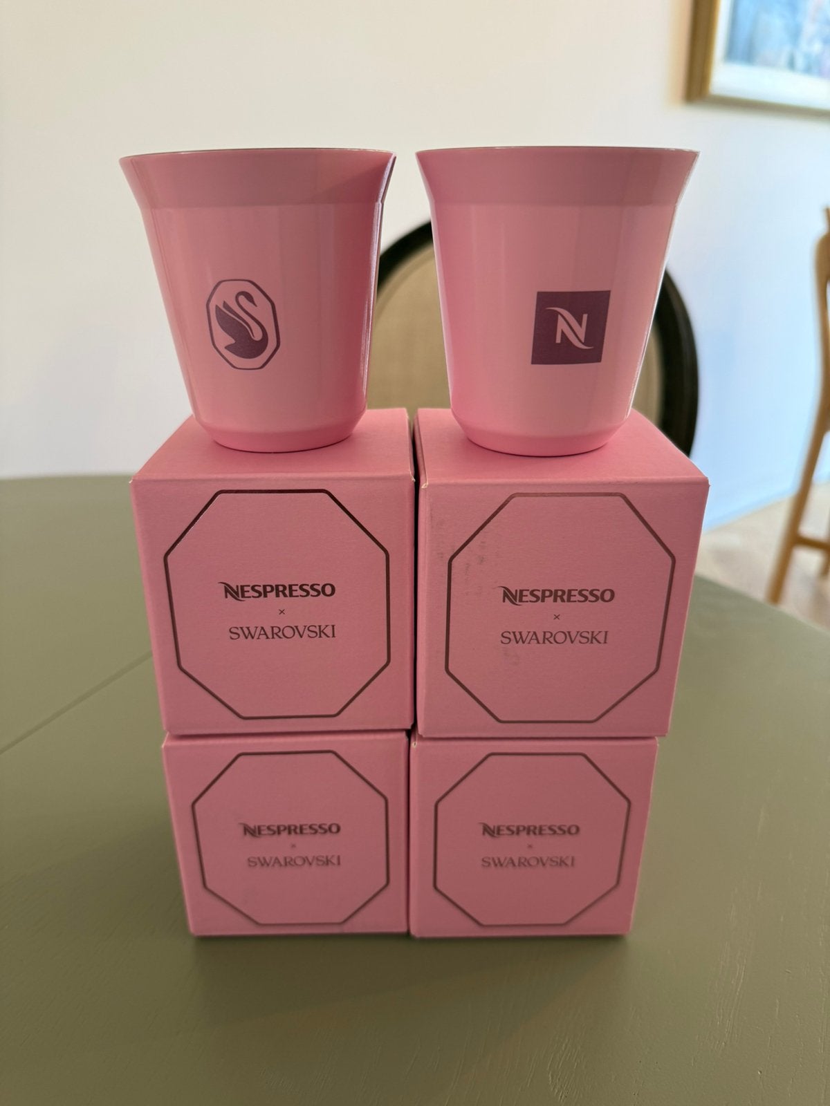 Nespresso x Swarovski Pixie Lungo x4 koffiekopjes, Overige merken, Nieuw, Ophalen of Verzenden, Metaal