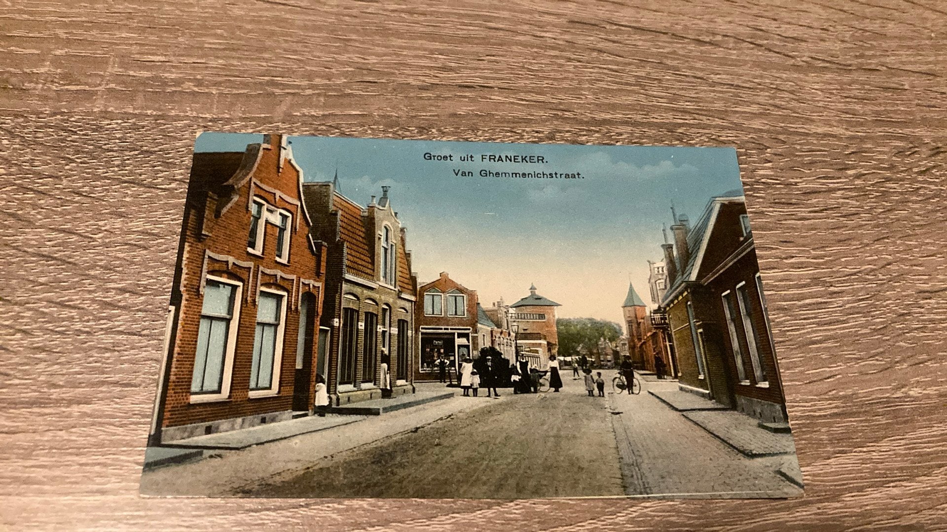 Oude ansichtkaart Franeker Van Ghemmenichstraat, Ophalen of Verzenden, 1920 tot 1940, Ongelopen, Friesland