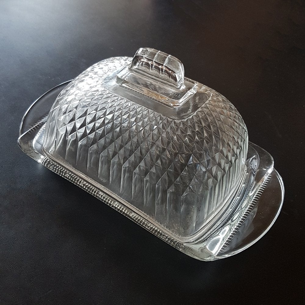 Prachtige vintage glazen kaasstolp Royal Leerdam, Ophalen of Verzenden