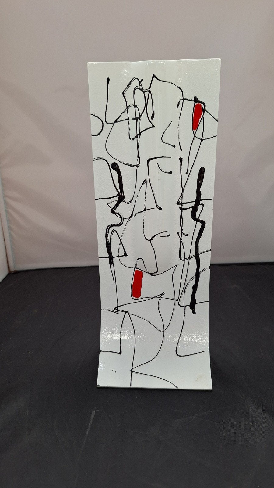 Carneol vaas met abstract design, Ophalen of Verzenden