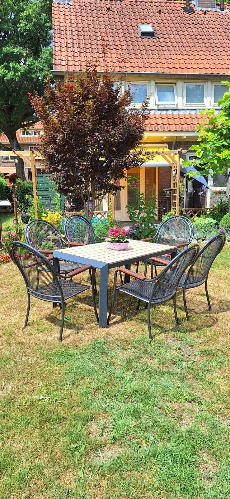 Tuinset met 6 Royal Garden stoelen en tafel, Ophalen