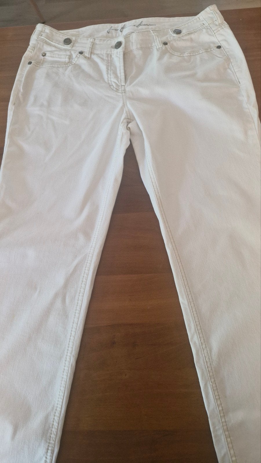 Witte spijkerbroek maat 40, rechte pijp - Orwell, Kleding | Dames, Wit, Orwell, Ophalen of Verzenden, Zo goed als nieuw