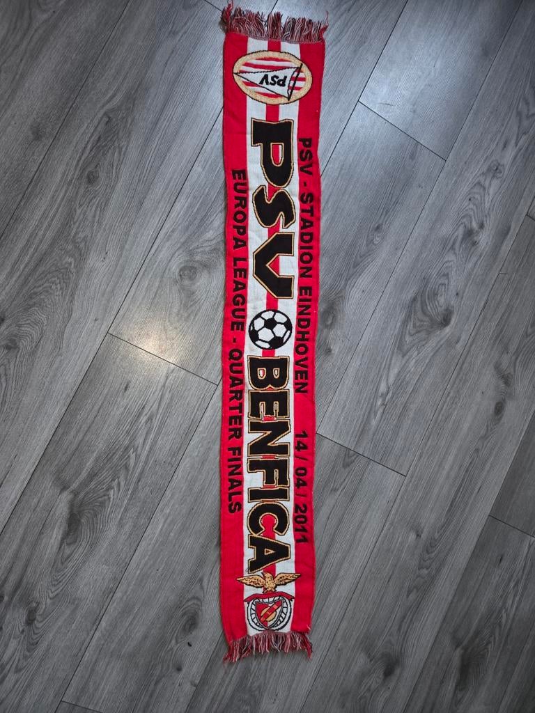PSV - Benfica sjaal, Europa League 2011, Ophalen of Verzenden, Gebruikt, Clubaccessoires