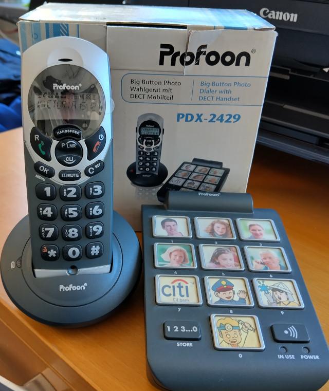 Profoon pdx2429 dect telefoon met fotokiezer, Ophalen of Verzenden, Nieuw, 1 handset