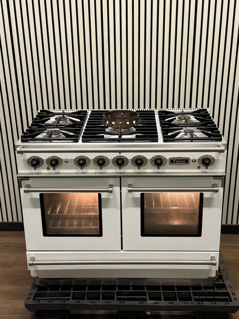 Luxe Falcon Fornuis wit met 5 pits & 2 ovens 110 cm, Witgoed en Apparatuur, Fornuizen, Fornello Esperta, Ophalen of Verzenden