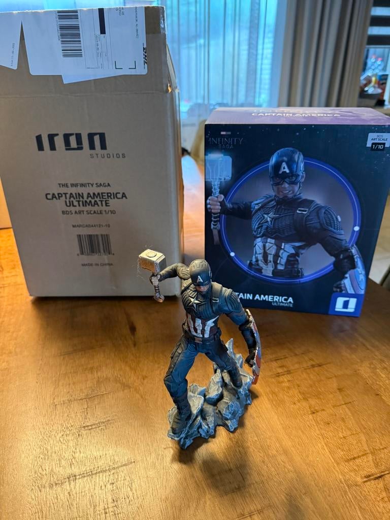 Captain America Statue - Iron Studios Infinity Saga, Verzamelen, Ophalen of Verzenden, Zo goed als nieuw