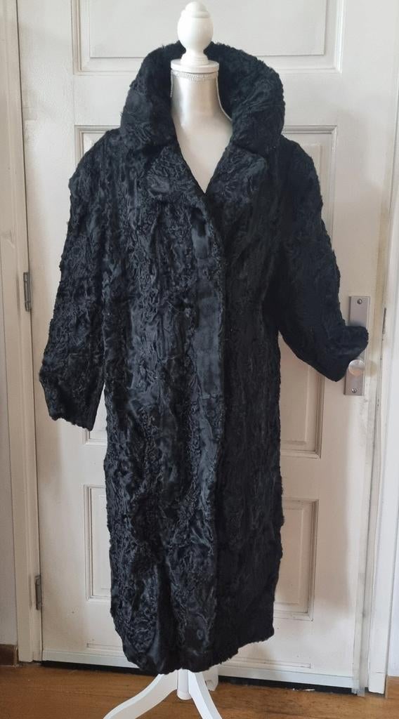 Lange Vintage Bontjas Persianer Astrakan bontjas maat 40/42, Kleding | Dames, Jassen | Winter, S.Matthijs Muyderman, Ophalen of Verzenden