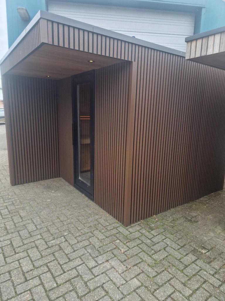 Mooie buitensauna, Sport en Fitness, Sauna, Nieuw, Complete sauna, Fins of Traditioneel, Ophalen of Verzenden
