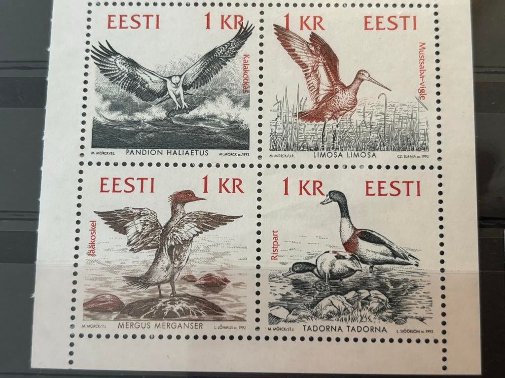 Vogel, Estland 1992, Ophalen of Verzenden, Postfris, Dier of Natuur