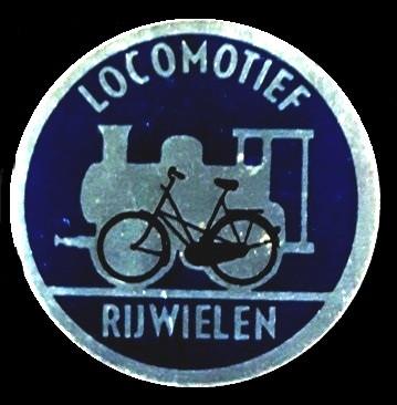 Locomotief Rijwielen speld- blauw-blik, Verzenden, Nieuw, Transport, Speldje of Pin