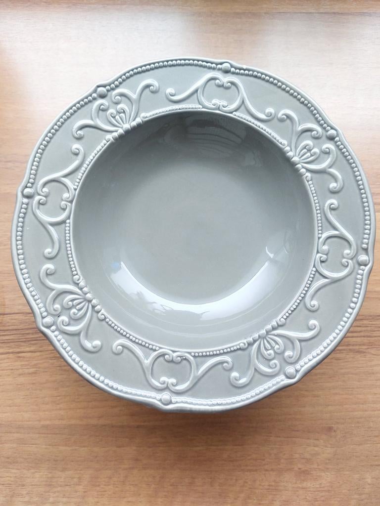 4 Countryfield diepe borden taupe - 23cm, Ophalen