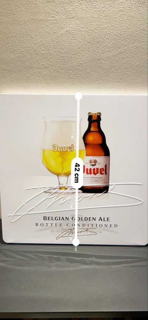 Duvel Reclamebord - Nieuwstaat, Ophalen of Verzenden, Zo goed als nieuw, Reclamebord