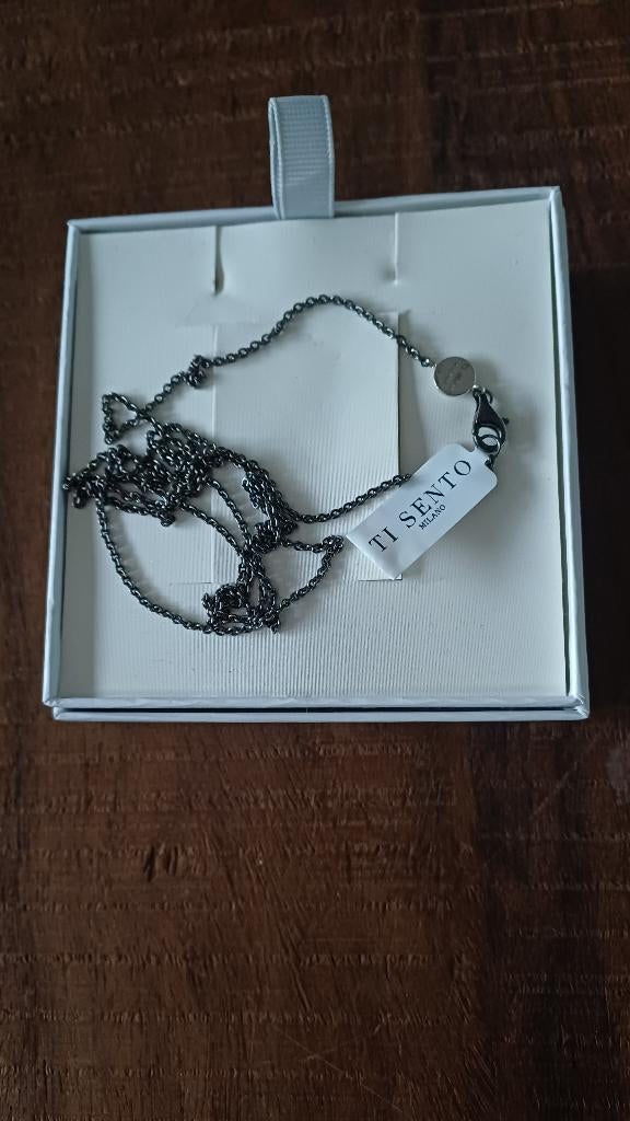 Nieuw: Ti Sento zilveren ketting, lengte 80 cm., Ophalen of Verzenden, Nieuw, Zilver, Zilver