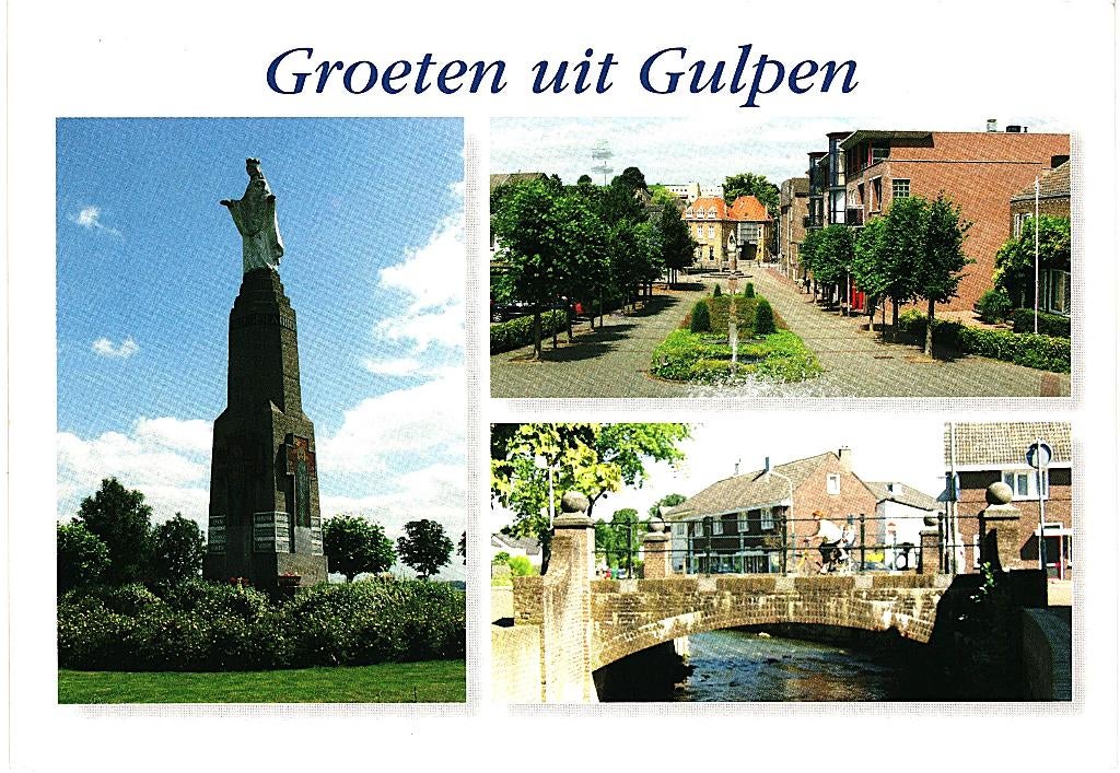 78277 Gulpen 80+ Limburg Gelopen met zegel, Verzamelen, Ansichtkaarten | Nederland, Ophalen of Verzenden, 1980 tot heden, Gelopen