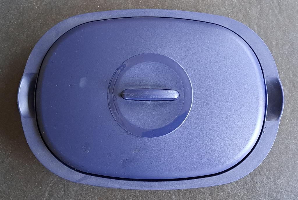 Tupperware serveerschaal blauw 400 ml, Ophalen of Verzenden, Zo goed als nieuw, Blauw, Schaal