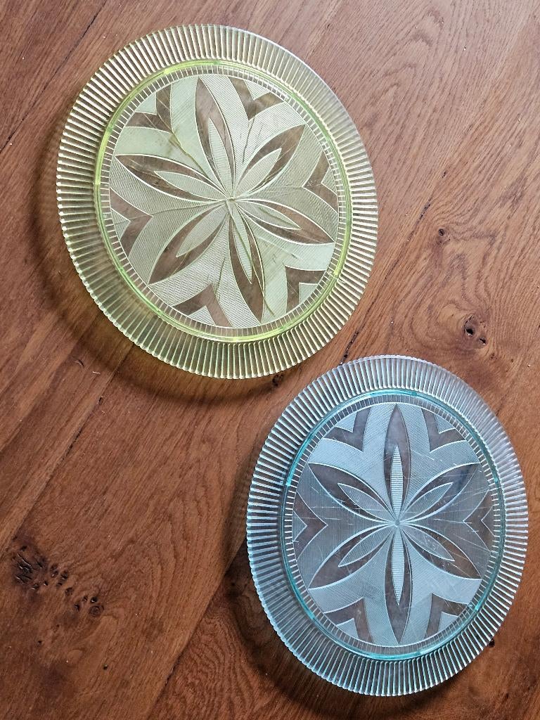 Vintage vlaai schotels, Antiek en Kunst, Curiosa en Brocante, Ophalen of Verzenden