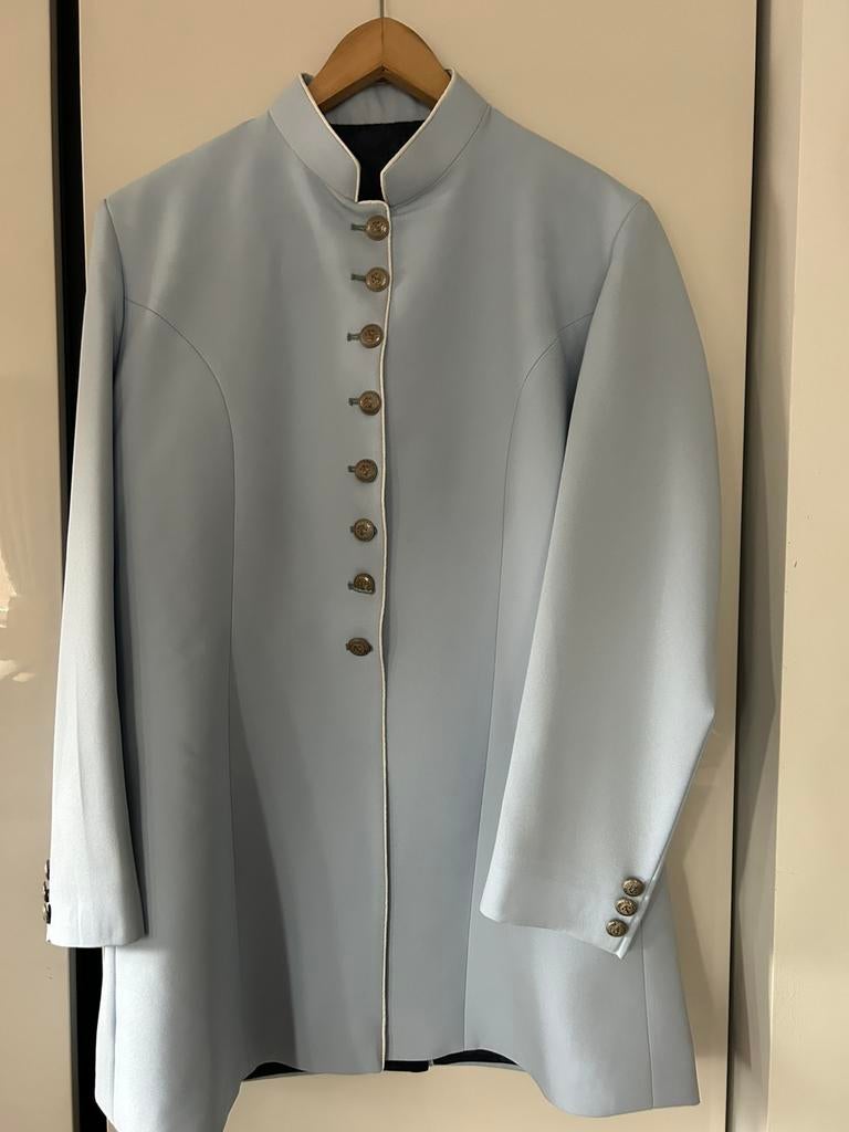 Prachtige linnen Blazer licht blauw, Ophalen of Verzenden, Nieuw, Maat 42/44 (L), Blauw