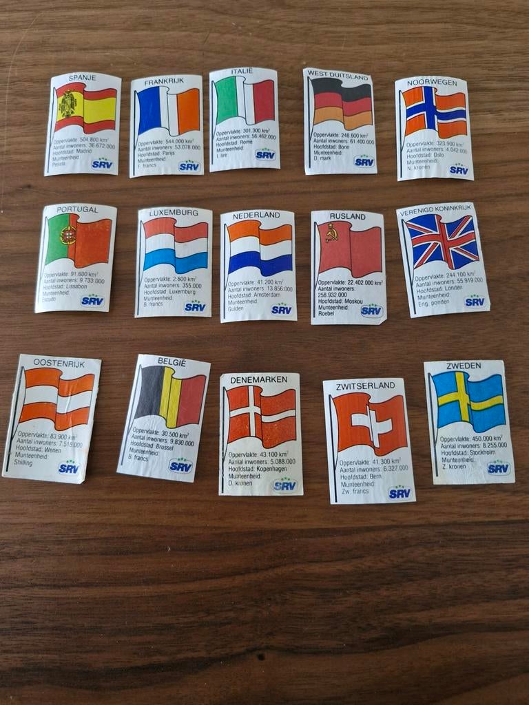 SRV landen plaatjes - set van 15, Ophalen of Verzenden, Zo goed als nieuw