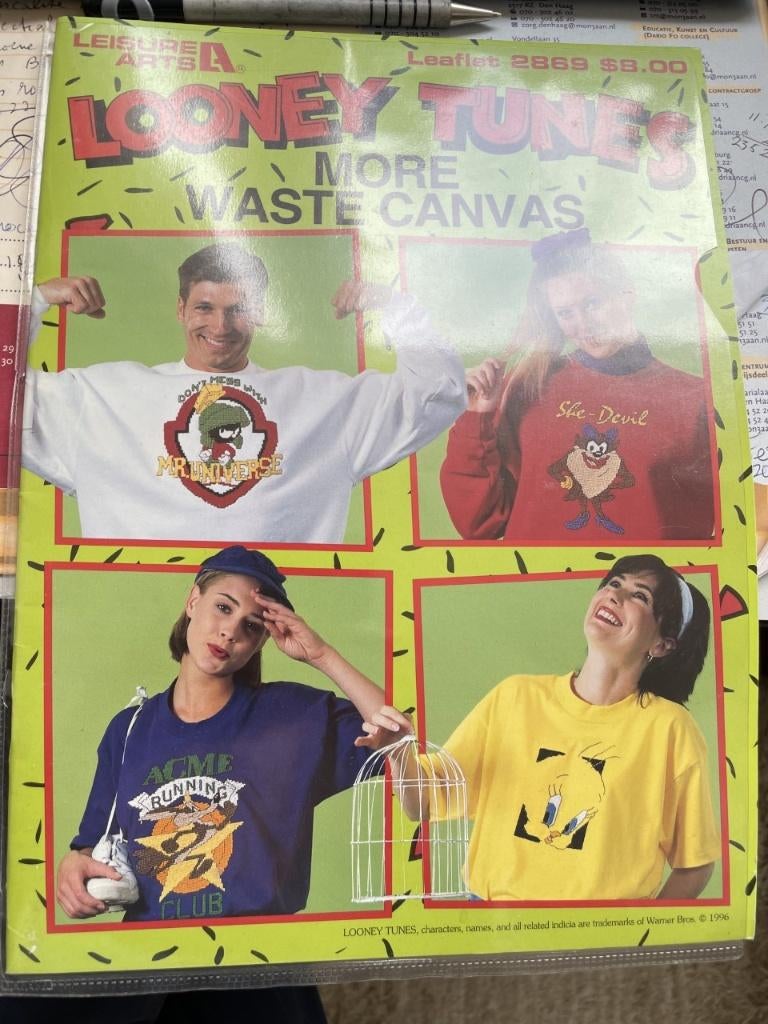 Borduurpatroon looney tunes more waste canvas 4 patronen, Ophalen of Verzenden, Nieuw, Patroon
