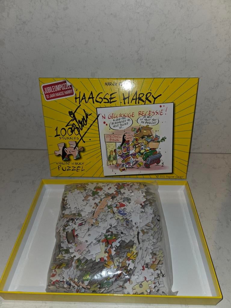 Haagse Harry puzzel 1000 stukjes - Gesigneerd - Marnix Rueb, Ophalen of Verzenden, 500 t/m 1500 stukjes, Zo goed als nieuw