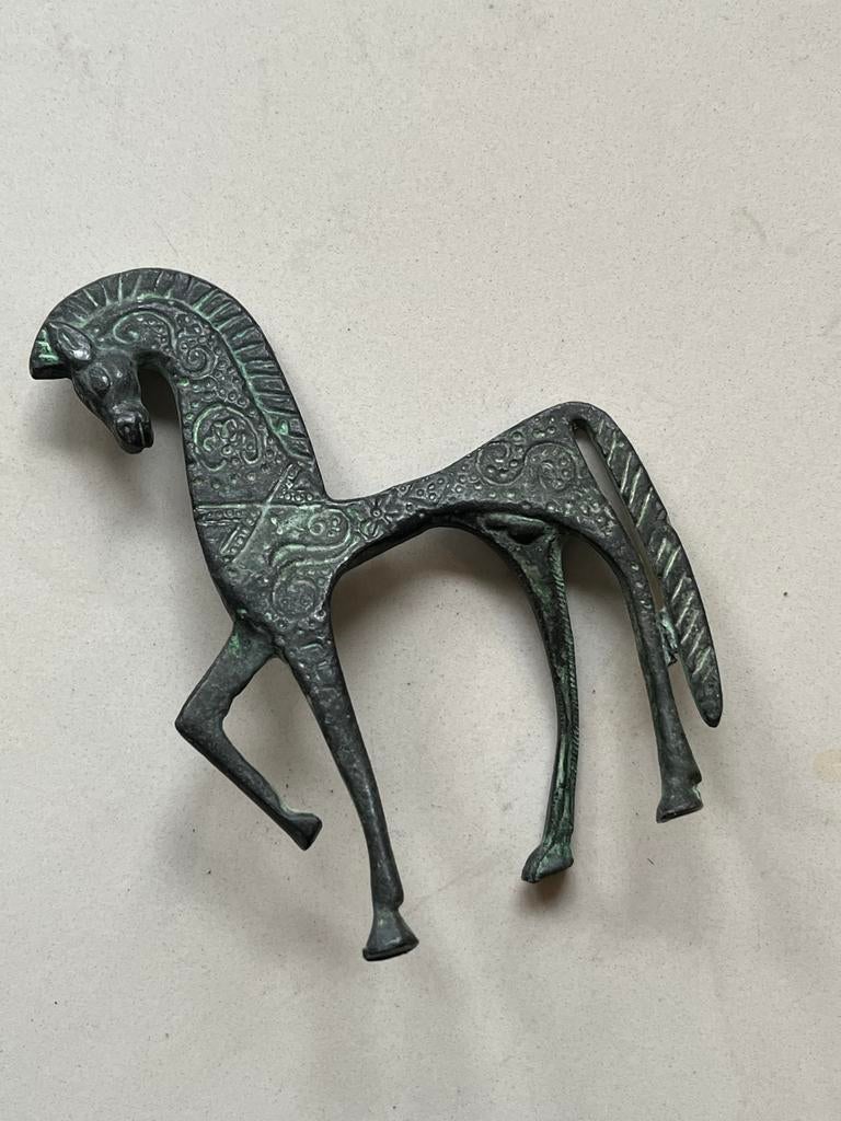 Grieks bronzen paard, Etruskisch paard in Brons, Antiek en Kunst, Ophalen of Verzenden