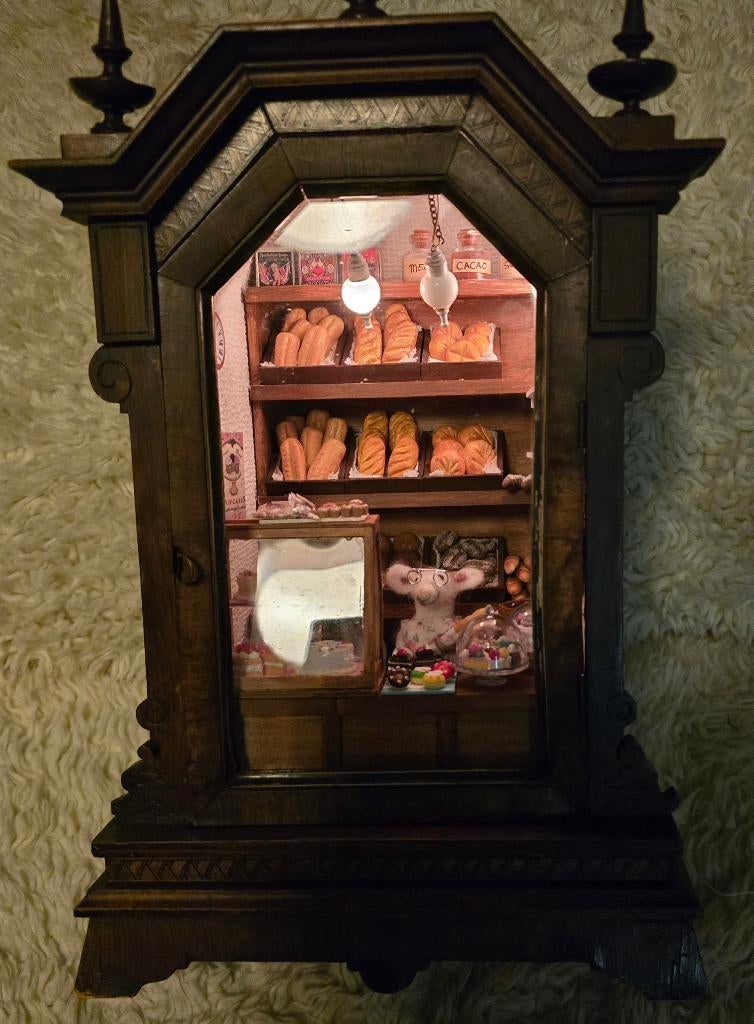 Poppenhuis/Kijkkast/Klok/Miniatuur/1:12, Ophalen, Nieuw, Poppenhuis