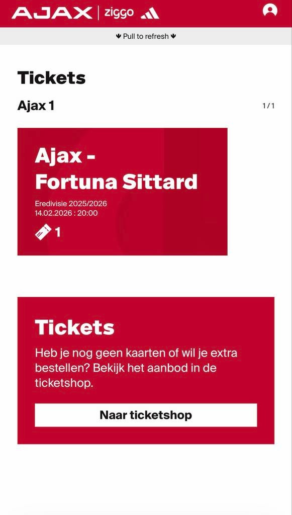 Ajax - Fortuna Sittard fside / zuid 1, Eén persoon, April