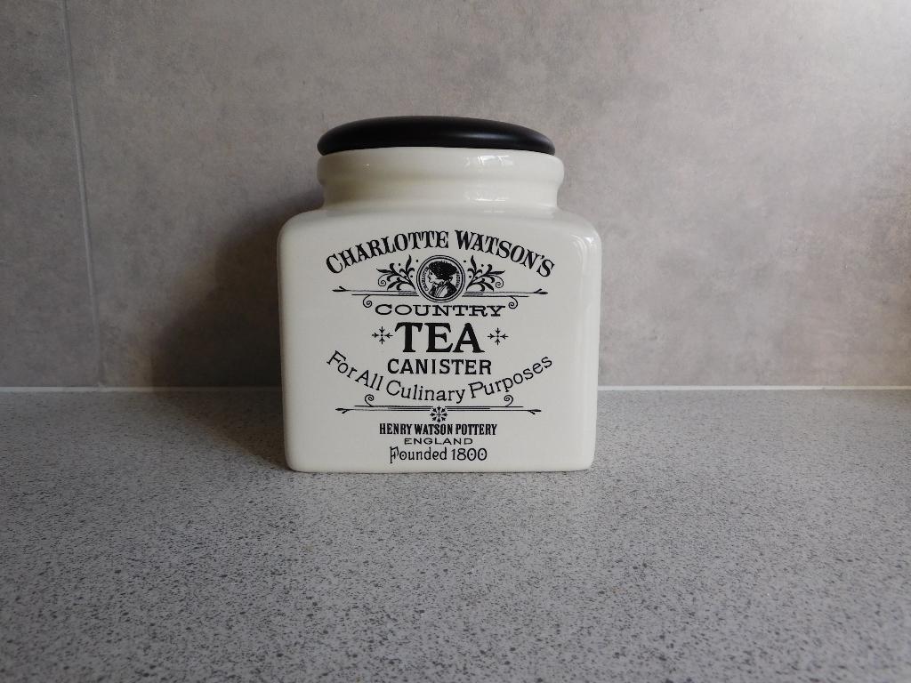 Voorraadpot TEA CANISTER Charlotte Watson, Huis en Inrichting, Keuken | Servies, Overige typen, Ophalen of Verzenden, Zo goed als nieuw