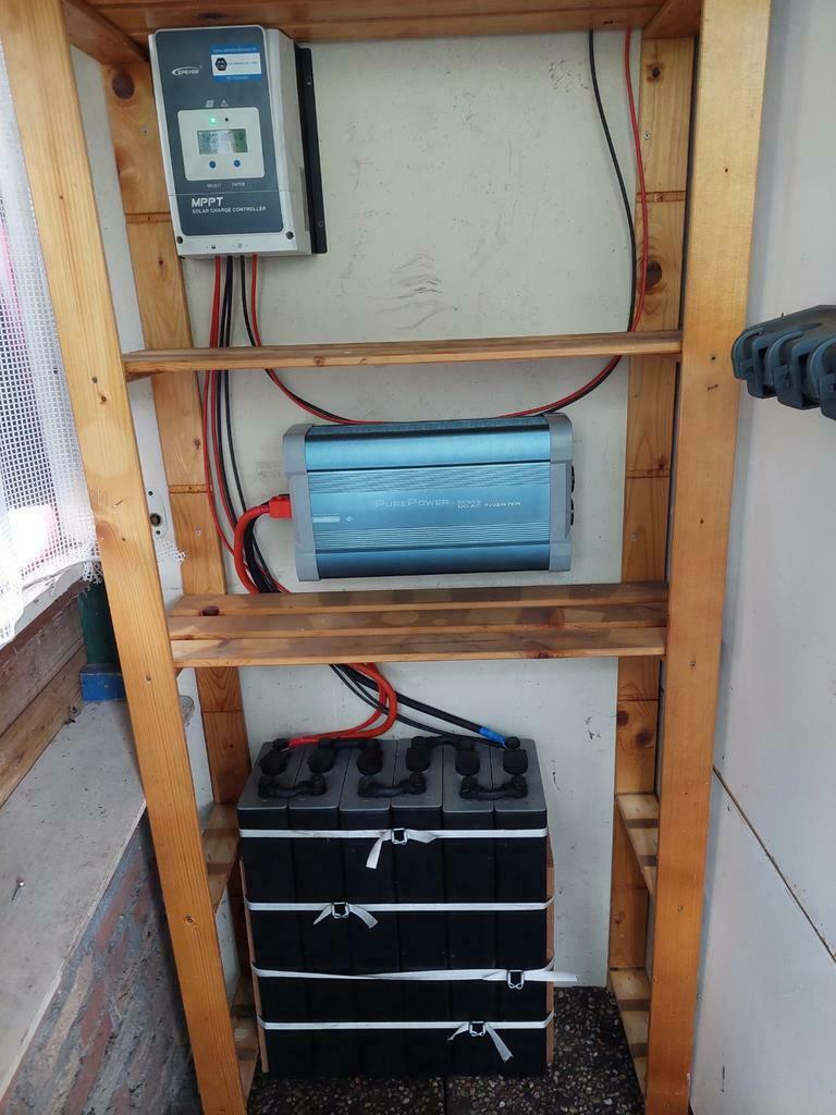 zonnepanelen tuinhuis,boot,chalet,strandhuis,caravan,mppt., Ophalen of Verzenden, Nieuw, Compleet systeem, 200 wattpiek of meer