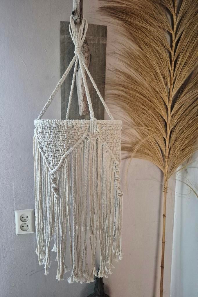 Macrame lampenkap, Ophalen of Verzenden, Nieuw, Rond, Minder dan 25 cm