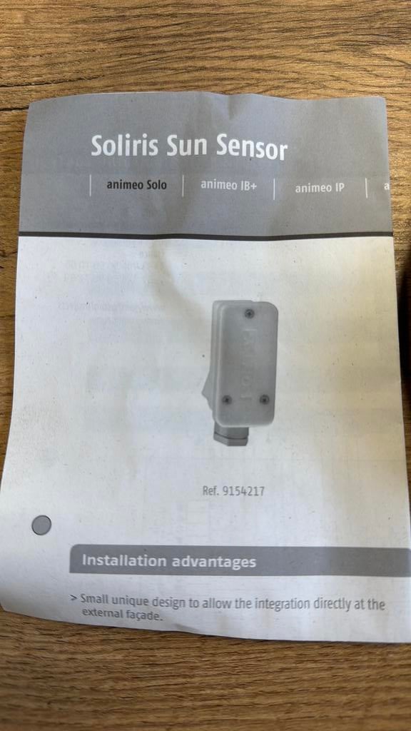 2 Zon sensoren merk somfy Animeo, Verzenden, Nieuw, Overige typen, Elektrisch