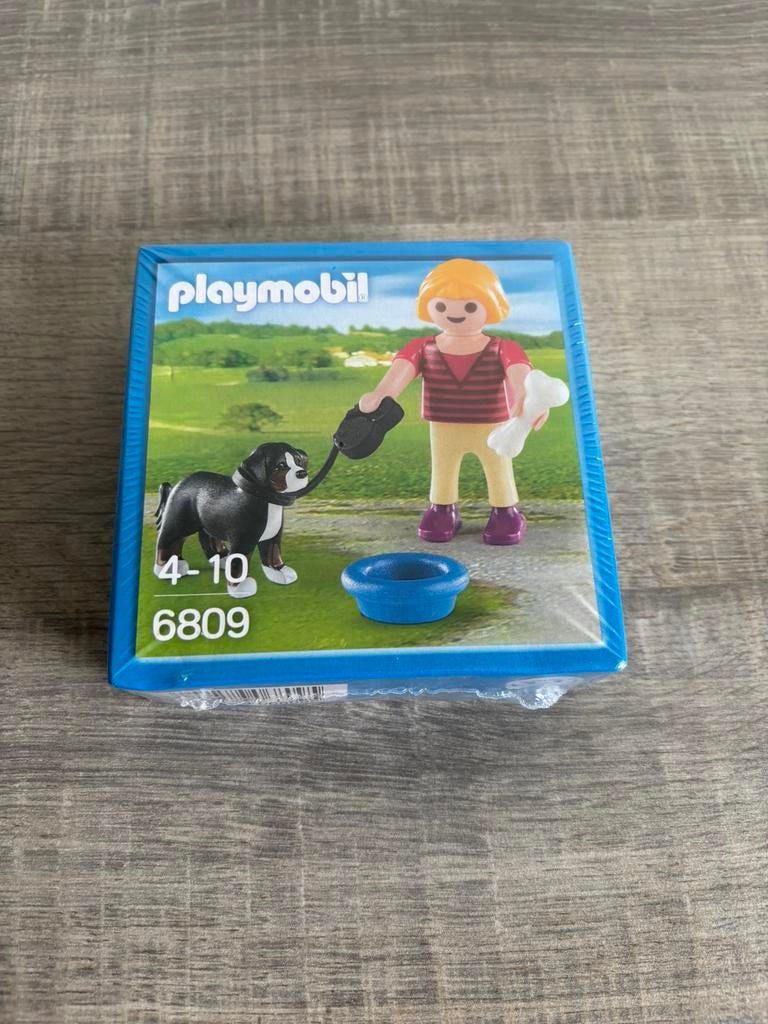 Playmobil 6809: Meisje met Berner Sennen pup (nieuw), Ophalen of Verzenden, Nieuw, Complete set