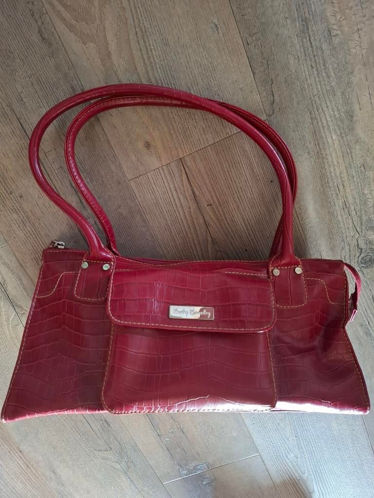 NIEUW!!!   rode krokodillen print handtas van BETTY BARCLAY, Ophalen of Verzenden, Nieuw, Rood, Handtas