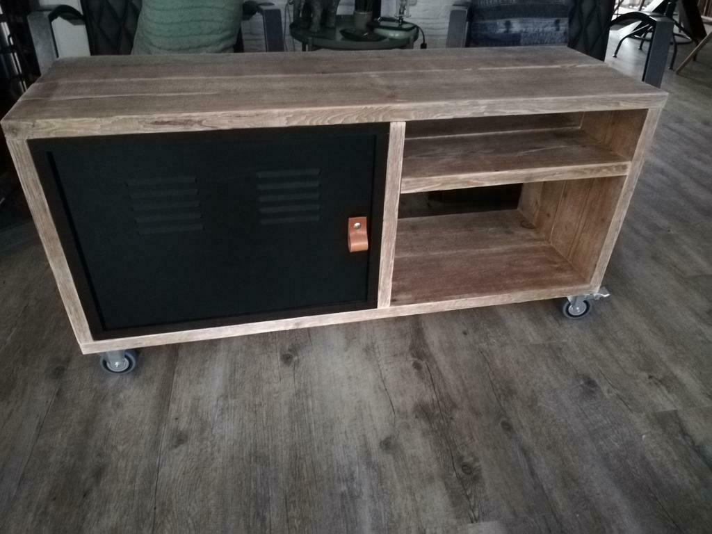Tv meubel industrieel, Overige houtsoorten, 100 tot 150 cm, Nieuw, Ophalen of Verzenden