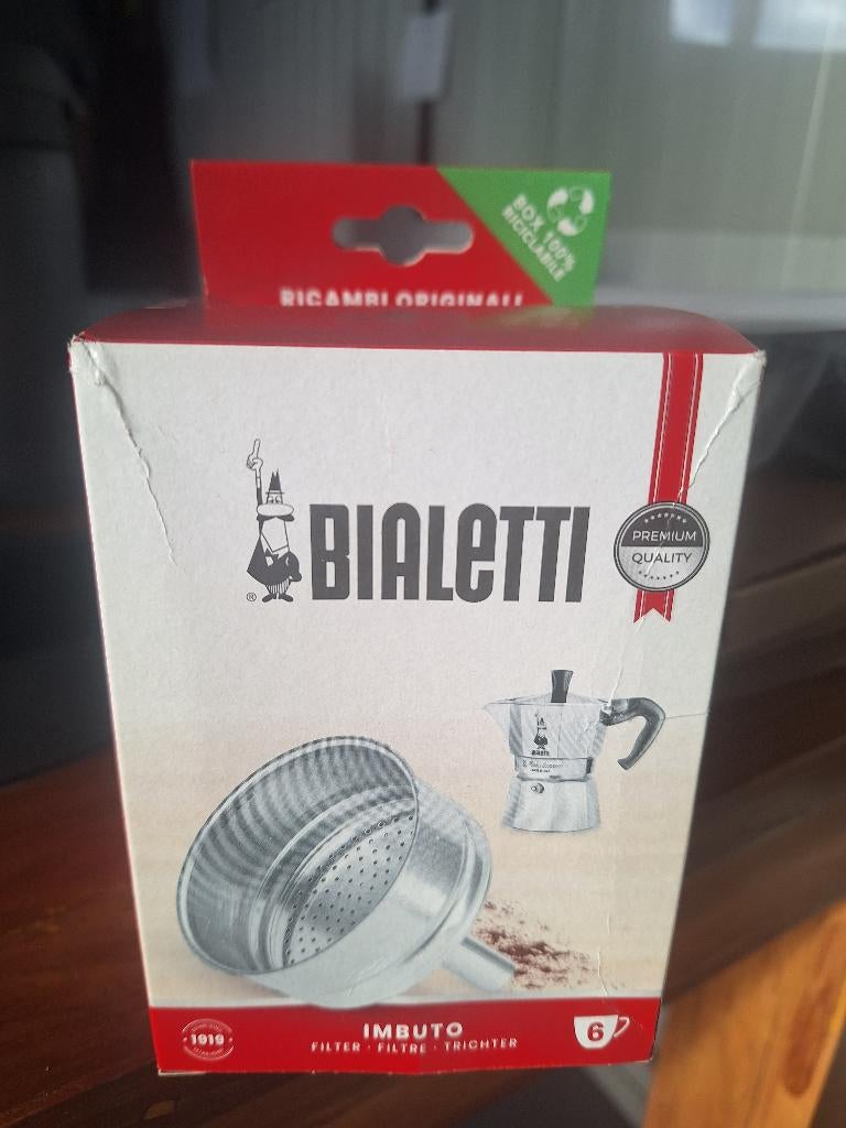 Bialetti Ricambi, bevat 1 funnel filter (6 cups), Espresso apparaat, Gemalen koffie, Ophalen of Verzenden, Zo goed als nieuw