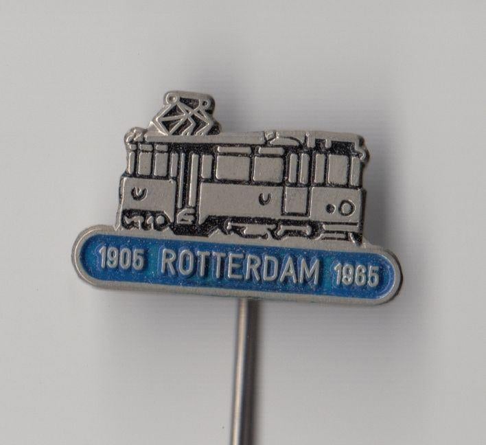 RET Rotterdam Tram Blauw speldje, Verzamelen, Gebruikt, Niet vindbaar, Niet vindbaar, Speldje of Pin