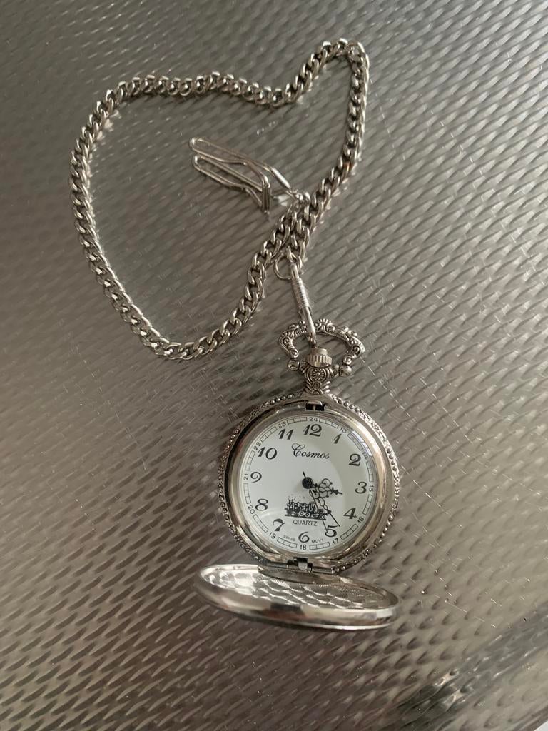 Ketting klokje, Ophalen of Verzenden, Zo goed als nieuw, Zilver, Overige materialen